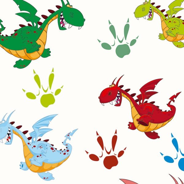 Papel de Parede Adesivo Infantil Dragões - 049 - 2