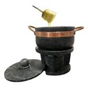 Ver imagem 4 de Kit Fondue Pedra Sabão Completo 8 Pçs Chapa 27 Cm