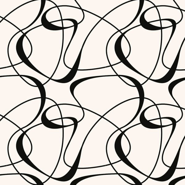Papel de Parede Adesivo Geométrico Abstrato Preto - 015 - 2