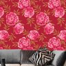 Papel de Parede Adesivo Floral Vermelho - 165 - 1