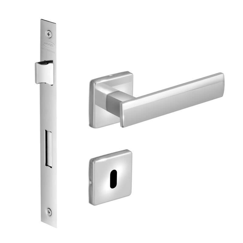 Fechadura c/ Maçaneta Completa Imab Modelo Metro Light Polido Brilhante ...