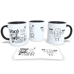 Canecas Preta de Porcelana Personalizadas Profissões Academia - 1