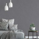 Ver imagem 1 de Papel de Parede Efeito Tecido Cinza+ Cola Inclusa- Vinilico Lavávell- Qualidade Premium