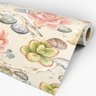 Papel de Parede Adesivo Floral Rosa e Verde - 192 - 3