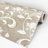 Papel de Parede Adesivo Floral Bege e Branco - 001 - 3