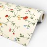 Papel de Parede Adesivo Floral Bege - 201 - 3