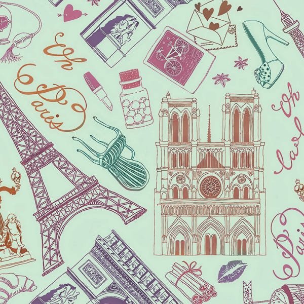 Papel de Parede Adesivo Casual Paris - 020 - 2