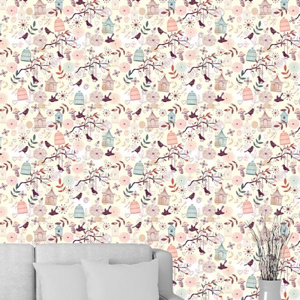 Papel de Parede Adesivo Animal Passarinhos - 022 - 1