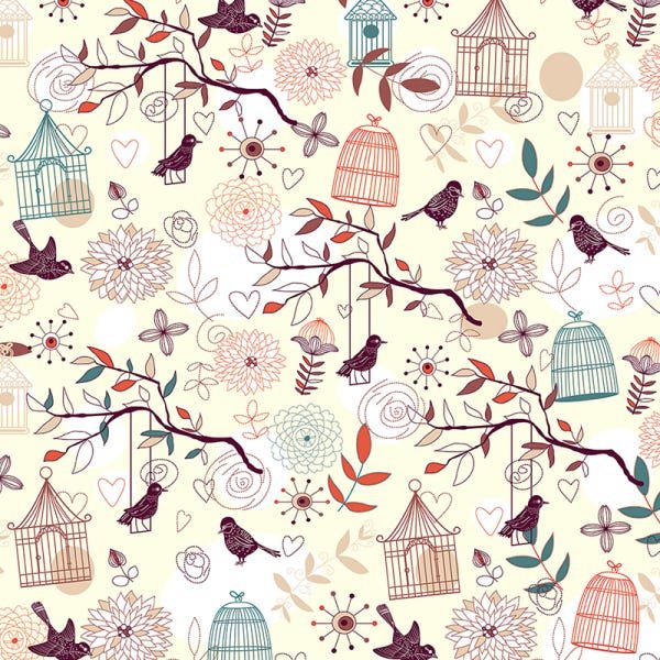 Papel de Parede Adesivo Animal Passarinhos - 022 - 2