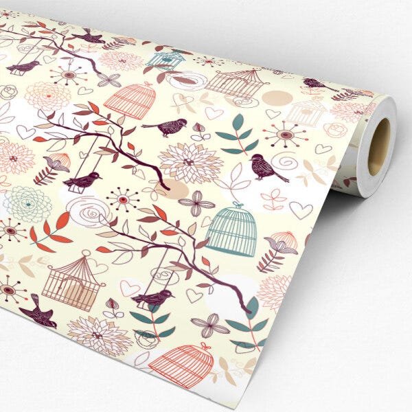 Papel de Parede Adesivo Animal Passarinhos - 022 - 3