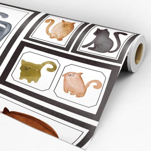 Papel de Parede Adesivo Animal Gatos - 013 - 3