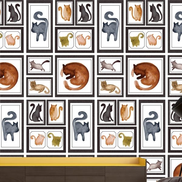 Papel de Parede Adesivo Animal Gatos - 013 - 1