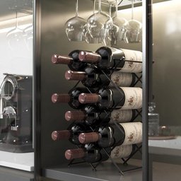 Suporte para Vinhos 9 Garrafas ou 10 Garrafas - Stolf - 2