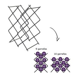 Suporte para Vinhos 9 Garrafas ou 10 Garrafas - Stolf - 4