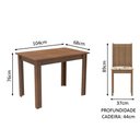 Ver imagem 3 de Conjunto Sala de Jantar Madesa Rute Mesa Tampo de Madeira com 4 Cadeiras - Rustic/lírio Bege