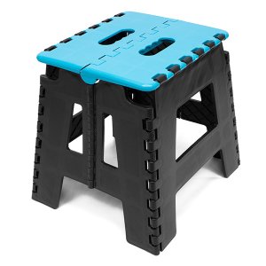 Banco Dobrável Portátil Camping até 100kg Azul