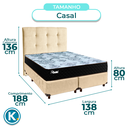 Ver imagem 3 de Kit Cabeceira + Cama Box + Colchão Casal Molas Ensacadas Life Gold Paropas