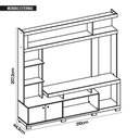Ver imagem 6 de Estante Home Formosa para Tv até 65 Polegadas Marrom Caemmun