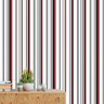 Papel de Parede Adesivo Listrado Vermelho e Preto - 056 - 1
