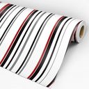 Ver imagem 3 de Papel de Parede Adesivo Listrado Vermelho e Preto - 056