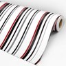 Papel de Parede Adesivo Listrado Vermelho e Preto - 056 - 3