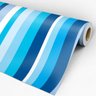 Papel de Parede Adesivo Listrado Azul - 045 - 3