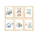 Ver imagem 1 de Kit Quadro Urso Brinquedos Decorativo Quarto Criança Enxoval Bebê