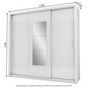 Ver imagem 5 de Guarda Roupa Casal Paula Espelho Branco