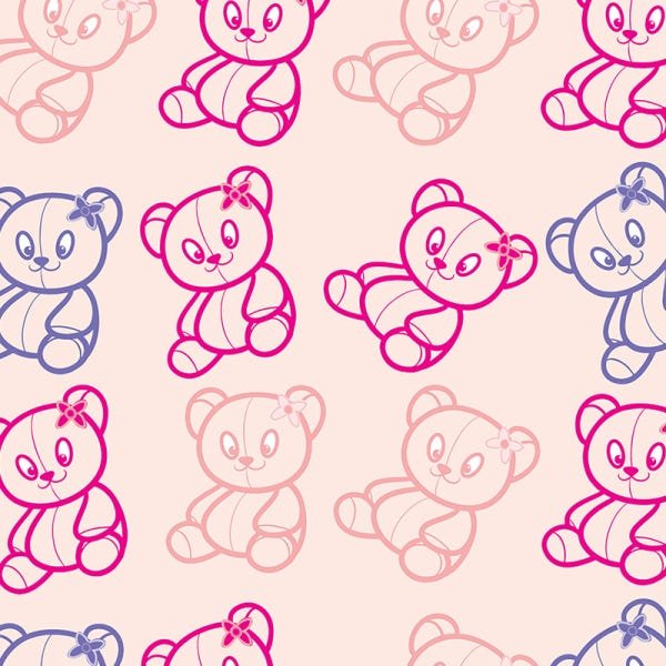 Papel de Parede Adesivo Infantil Ursinhos - 032 - 2