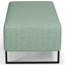 Ver imagem 6 de Puff Decorativo Sala de Estar Cléo 90cm Base de Ferro Preto W01 Linho Verde Menta - Lyam Decor