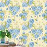 Papel de Parede Adesivo Floral Azul - 146 - 1