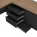 Ver imagem 3 de Mesa Artany Tamburato Supreme Ld - Nogal/Preto