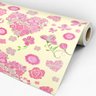 Papel de Parede Adesivo Floral Amarelo e Rosa - 042 - 3