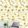 Papel de Parede Adesivo Floral Amarelo - 098 - 1
