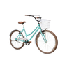 Bicicleta Feminina Aro 26 Com Marchas Estilo Retro Vintage Caiçara Com Cestinha P/ Compras - Azul - 2