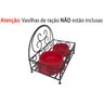Comedouro Rústico De Ferro Luxo Ração Cão E Gato Pet Duplo - 4