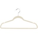 Ver imagem 2 de Kit 100 Cabides De Veludo Ultra Fino Antideslizante Bege