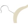 Kit 100 Cabides De Veludo Ultra Fino Antideslizante Bege - 3