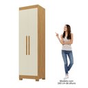 Ver imagem 7 de Guarda-Roupa Paris 2 Portas com Pés Off White/Cinamomo