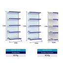 Ver imagem 5 de Kit 4 Gôndolas New Premium 1,70m Branca Parede 40/30 + Canto 40/30