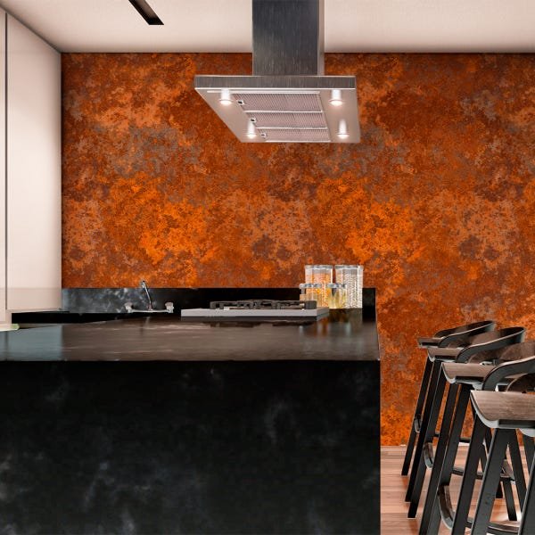 Papel de Parede Adesivo Industrial Aço Corten - 017 - 1
