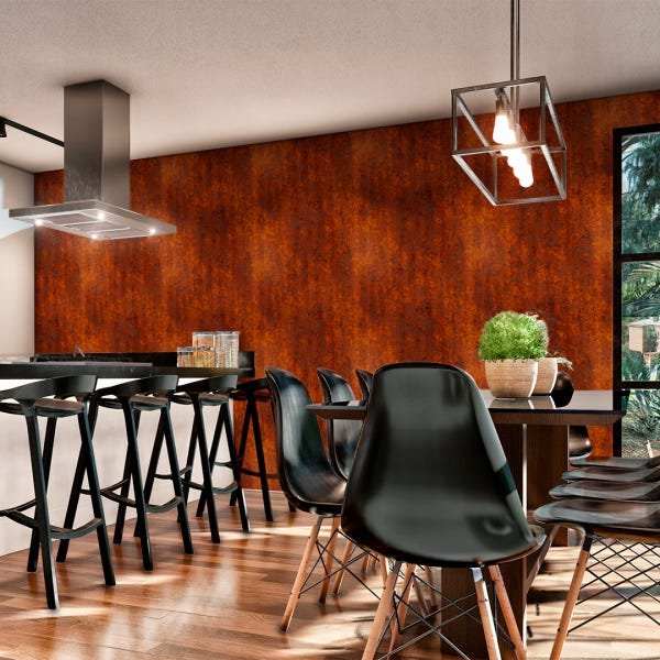 Papel de Parede Adesivo Industrial Aço Corten - 016 - 1
