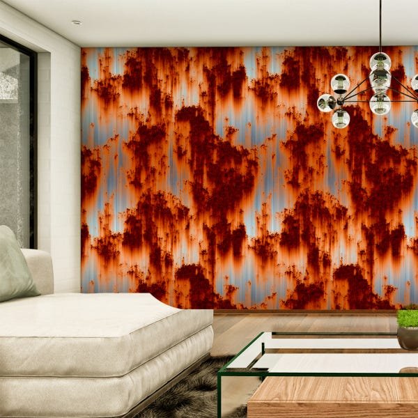 Papel de Parede Adesivo Industrial Aço Corten - 012 - 1