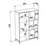 Estante Livreiro Multiuso Steel Quadra 1 Porta de Correr Vermont/preto - Artesano - 4