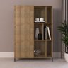 Estante Livreiro Multiuso Steel Quadra 1 Porta de Correr Vermont/preto - Artesano - 3