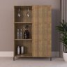 Estante Livreiro Multiuso Steel Quadra 1 Porta de Correr Vermont/preto - Artesano - 2