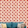 Papel de Parede Adesivo Geométrico Vermelho e Laranja - 170 - 1