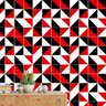 Papel de Parede Adesivo Geométrico Triângulos Vermelho - 111 - 1