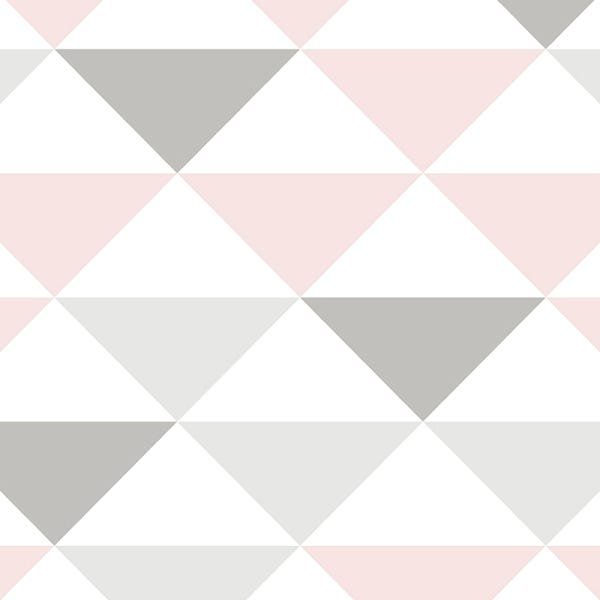 Papel de Parede Adesivo Geométrico Triângulos Rosa - 104 - 2