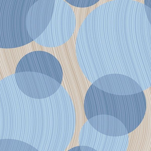 Papel de Parede Adesivo Geométrico Círculos Azul - 056 - 2